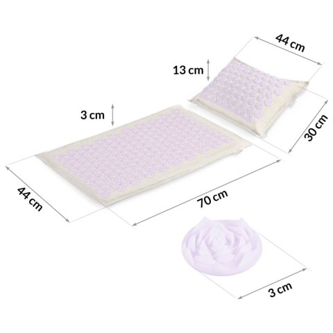 Mata do akupresury z kolcami Neo-Sport NS902- szaro-lawendowa Mata do akupresury z kolcami Neo-Sport NS902- szaro-lawendowa