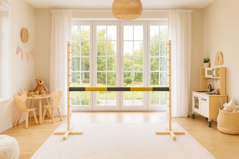 Przeszkoda skokowa do Hobby Horse 120cm, belka czarno-złota Przeszkoda skokowa do Hobby Horse 120cm, belka czarno-złota