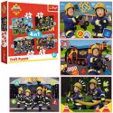 Puzzle 4w1 Strażak Sam, Przygody Strażaka Sama 4 układanki Trefl 34632 Puzzle 4w1 Strażak Sam, Przygody Strażaka Sama 4 układanki Trefl 34632