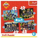 Puzzle 4w1 Strażak Sam, Przygody Strażaka Sama 4 układanki Trefl 34632 Puzzle 4w1 Strażak Sam, Przygody Strażaka Sama 4 układanki Trefl 34632