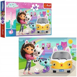 Puzzle Gabby i kocie przygody, Koci Domek Gabi 60 elementów Trefl 17415