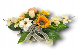 WIĄZANKA STROIK NA POMNIK KOMPOZYCJA KWIATOWA NA GRÓB NAGROBEK + OBCIĄŻENIE