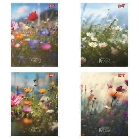 Zeszyt A5 60k kratka ROMATNIC MEADOW laminowany UNIPAP Zeszyt A5 60k kratka ROMATNIC MEADOW laminowany UNIPAP