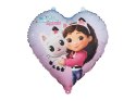 Balon foliowy serce Koci Domek Gabi 35 cm mix
