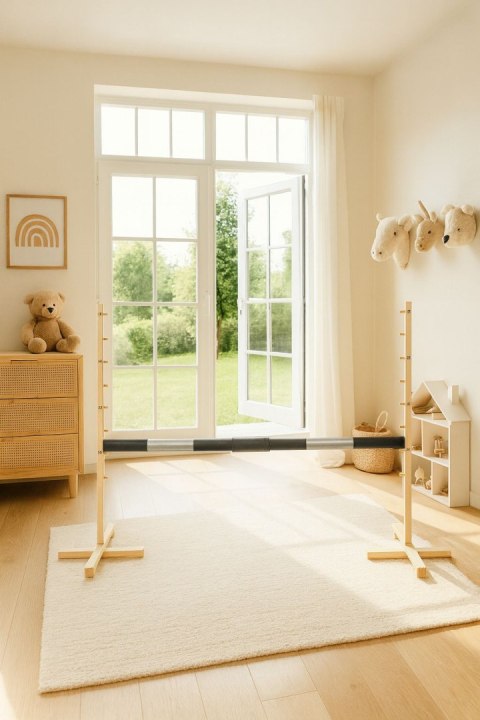 Belka do przeszkody do skakania na Hobby Horse - czarno-srebrna - 160 cm Belka do przeszkody do skakania na Hobby Horse - czarno-srebrna - 160 cm