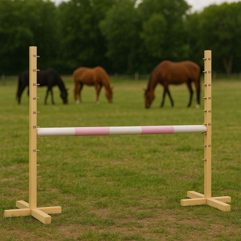 Belka do przeszkody do skakania na Hobby Horse - jasny róż - 120 cm