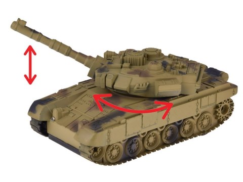 Czołg RC na Pilota Obracana Wieżyczka Światła Realistyczne dźwięki RC0728 Czołg RC na Pilota Obracana Wieżyczka Światła Realistyczne dźwięki RC0728
