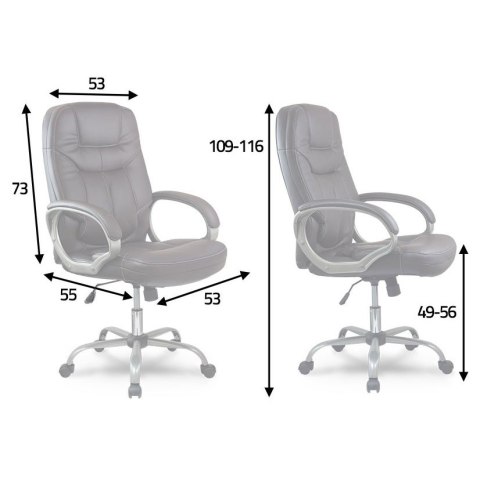 Fotel gabinetowy ze skóry Sofotel 355 czarny Fotel gabinetowy ze skóry Sofotel 355 czarny