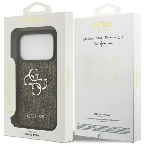 Guess 4G Big Logo - Etui iPhone 17 Pro (brązowy)