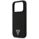 Guess Silicone Triangle Logo MagSafe - Etui iPhone 17 Pro Max (czarny)