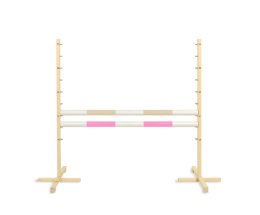 Przeszkoda skokowa do Hobby Horse 120cm, dwie belki - beżowa i jasny róż