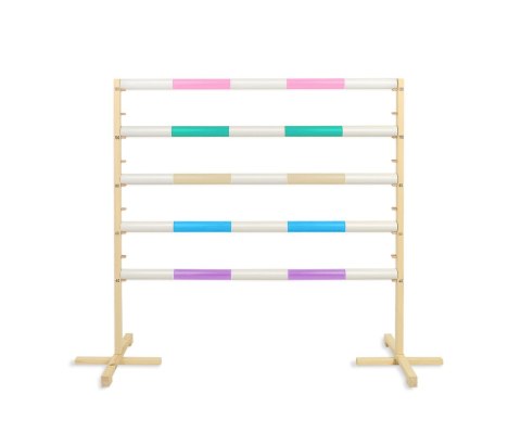 Przeszkoda skokowa do Hobby Horse 120cm, dwie belki - beżowa i jasny róż