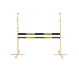 Przeszkoda skokowa do Hobby Horse 120cm, dwie belki - czarno-srebrna i czarno-złota