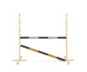 Przeszkoda skokowa do Hobby Horse 120cm, dwie belki - czarno-srebrna i czarno-złota