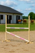 Przeszkoda skokowa do Hobby Horse 120cm, dwie belki - jasny fiolet i jasny róż