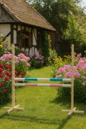 Przeszkoda skokowa do Hobby Horse 120cm, dwie belki - jasny niebieski i jasny róż