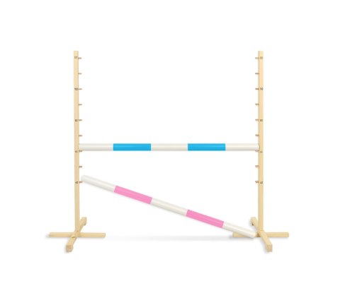 Przeszkoda skokowa do Hobby Horse 120cm, dwie belki - jasny niebieski i jasny róż