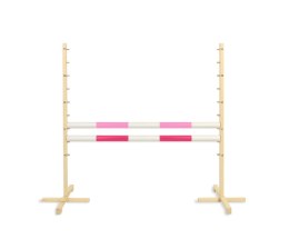 Przeszkoda skokowa do Hobby Horse 120cm, dwie belki - jasny róż i ciemny róż