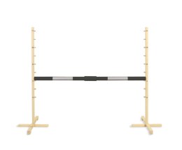 Przeszkoda skokowa do Hobby Horse 160cm, h-120 cm, belka czarno-srebrna