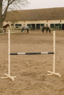 Przeszkoda skokowa do Hobby Horse 160cm, h-120 cm, belka czarno-srebrna