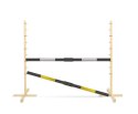 Przeszkoda skokowa do Hobby Horse 160cm, h-120 cm, dwie belki - czarno-złota i czarno-srebrna