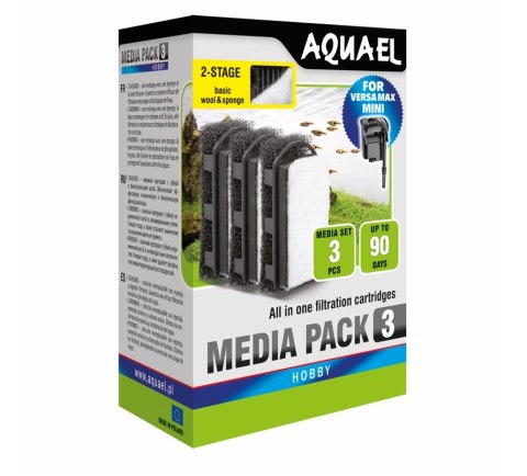 AQUAEL Wkład Filtracyjny Gąbkowy FZN Mini Standard 3szt AQUAEL Wkład Filtracyjny Gąbkowy FZN Mini Standard 3szt