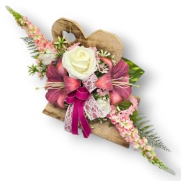 KOMPLET ZESTAW NA CMENTARZ STROIK I BUKIET KWIATY NA GRÓB POMNIK