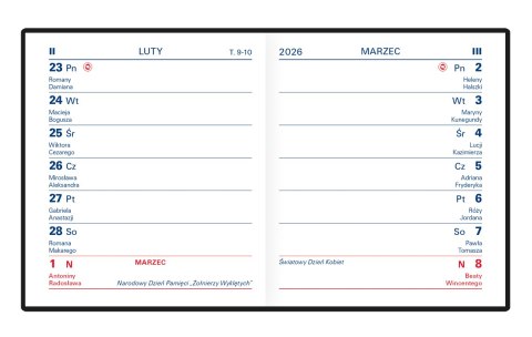 Kalendarz EWA kieszonkowy K3 71 x 81 mm TELEGRAPH