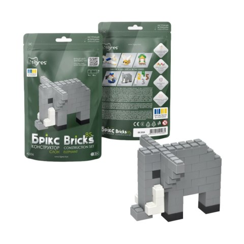 Klocki konstrukcyjne Bricks - Słoń - 85 el. Klocki konstrukcyjne Bricks - Słoń - 85 el.