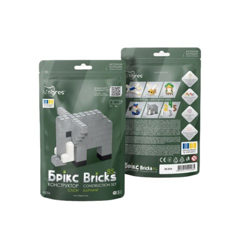 Klocki konstrukcyjne Bricks - Słoń - 85 el. Klocki konstrukcyjne Bricks - Słoń - 85 el.