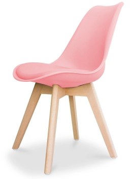 Krzesło skandynawskie MONZA PINK PU