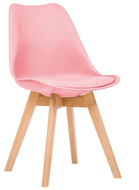 Krzesło skandynawskie MONZA PINK PU Krzesło skandynawskie MONZA PINK PU