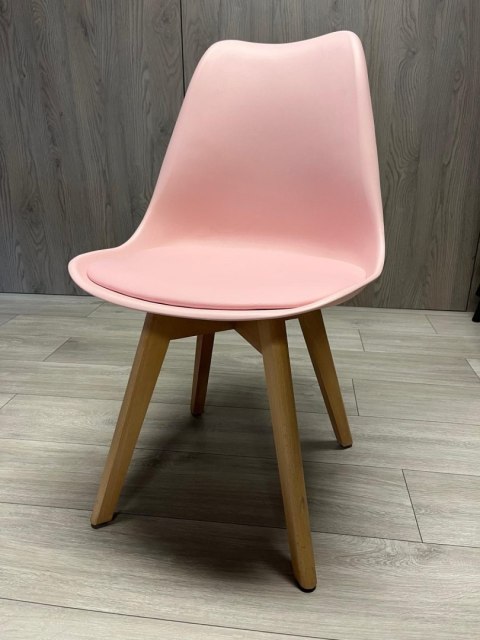 Krzesło skandynawskie MONZA PINK PU Krzesło skandynawskie MONZA PINK PU