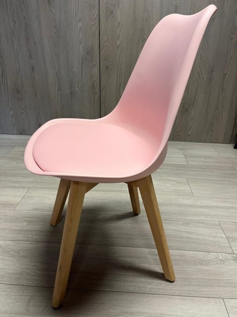 Krzesło skandynawskie MONZA PINK PU Krzesło skandynawskie MONZA PINK PU