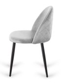Krzesło tapicerowane GLORIA LIGHT GREY VELVET OUTLET Krzesło tapicerowane GLORIA LIGHT GREY VELVET OUTLET