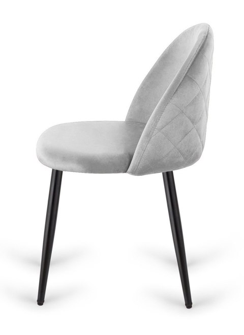 Krzesło tapicerowane GLORIA LIGHT GREY VELVET OUTLET Krzesło tapicerowane GLORIA LIGHT GREY VELVET OUTLET