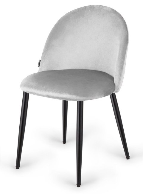 Krzesło tapicerowane GLORIA LIGHT GREY VELVET OUTLET Krzesło tapicerowane GLORIA LIGHT GREY VELVET OUTLET
