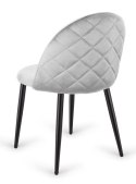 Krzesło tapicerowane GLORIA LIGHT GREY VELVET OUTLET Krzesło tapicerowane GLORIA LIGHT GREY VELVET OUTLET