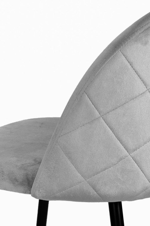 Krzesło tapicerowane GLORIA LIGHT GREY VELVET OUTLET Krzesło tapicerowane GLORIA LIGHT GREY VELVET OUTLET