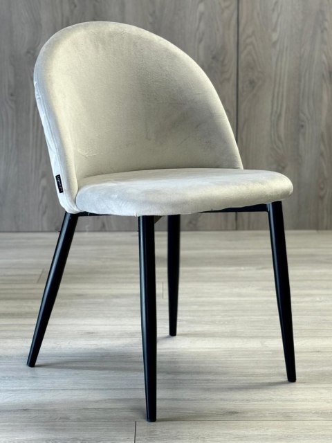 Krzesło tapicerowane GLORIA LIGHT GREY VELVET OUTLET Krzesło tapicerowane GLORIA LIGHT GREY VELVET OUTLET