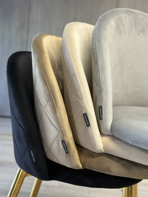 Krzesło tapicerowane GLORIA LIGHT GREY VELVET OUTLET Krzesło tapicerowane GLORIA LIGHT GREY VELVET OUTLET