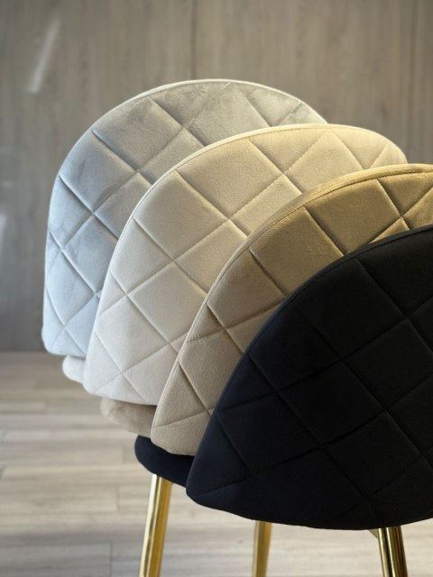 Krzesło tapicerowane GLORIA LIGHT GREY VELVET OUTLET Krzesło tapicerowane GLORIA LIGHT GREY VELVET OUTLET