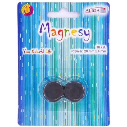 Magnesy 20mm/4mm (10szt.) MAG-327 ALIGA Magnesy 20mm/4mm (10szt.) MAG-327 ALIGA