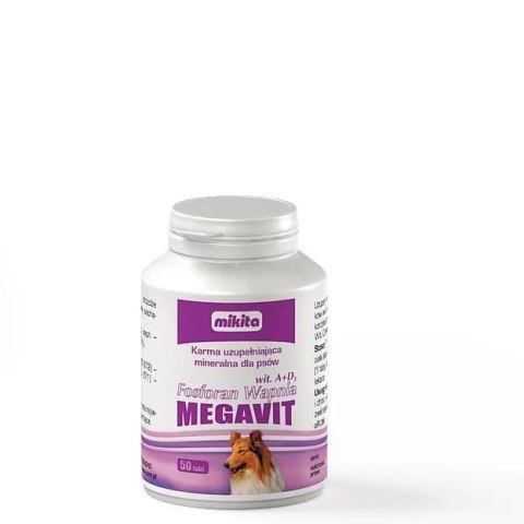 Mikita Fosforan Wapnia Wit. A+D3 Megavit 50 Tabletek Mikita Fosforan Wapnia Wit. A+D3 Megavit 50 Tabletek
