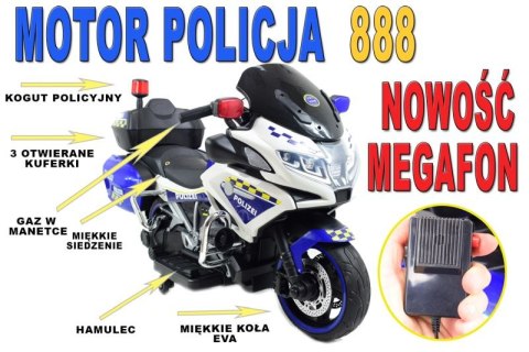OLBRZYMI SUPER MOTOR ŚCIGACZ POLICYJNY,MIĘKKIE KOŁA, MIĘKKIE SIEDZENIE, GAZ W RĄCZCE, HAMULEC /MH888 OLBRZYMI SUPER MOTOR ŚCIGACZ POLICYJNY,MIĘKKIE KOŁA, MIĘKKIE SIEDZENIE, GAZ W RĄCZCE, HAMULEC /MH888