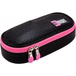 Piórnik saszetka usztywniona z wewnętrzną klapką PC-01 BLACK GLITTER ST.MAJEWSKI