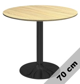 Stół okrągły VICTORY LIGHT WOOD 70 cm SMOKE