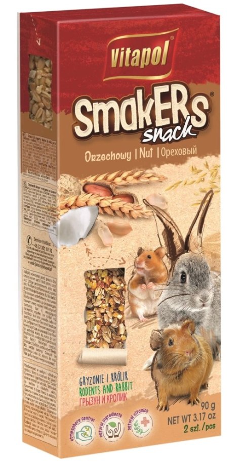 Vitapol Smakers Orzechowy Dla Gryzoni I Królika 2szt Vitapol Smakers Orzechowy Dla Gryzoni I Królika 2szt