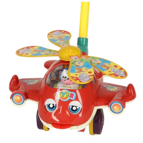 Pchacz na kiju samolot helikopter z dźwiękiem Pchacz na kiju samolot helikopter z dźwiękiem