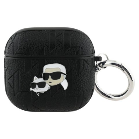 Karl Lagerfeld Monogram Karl & Choupette Head - Etui AirPods 4 (czarny) Karl Lagerfeld Monogram Karl & Choupette Head - Etui AirPods 4 (czarny)